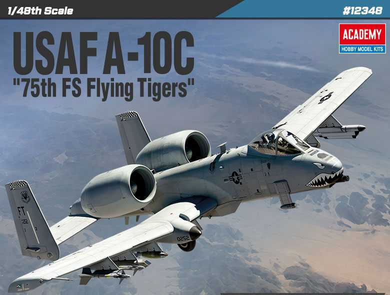 Komplet modela aviona 12348 - USAF A-10C "75th FS Flying Tigers"