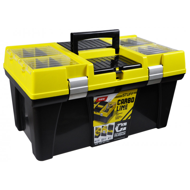 Plasticna kutija za alat PATROL Toolbox Stuff 26 SEMI PROFI CARBO žuta