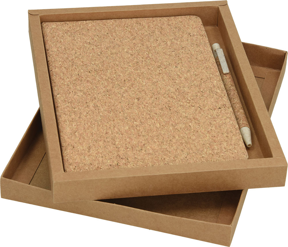240310-EC Notes Eko Cork i kem. ol. od pluta u natur poklon kutiji 18,2x23,5x2,5cm