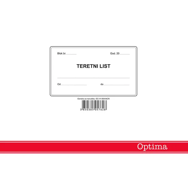 237177-EC Teretni list EC-VI-56/A NCR, blok A5, 3x50 L OPTIMA P10/40