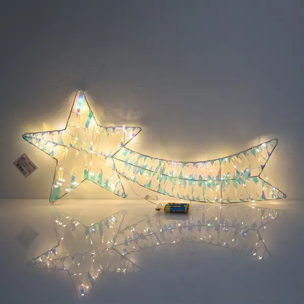 LMP8 LED lampice zvijezda repatica 80L/66x1,5xh30cm 3AA iris traka